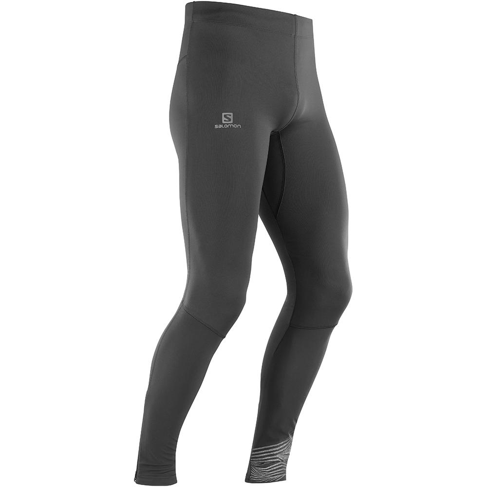 Salomon AGILE LONG M Leggins Hombre - Negras - Colombia (71092-EGOM)